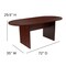 Flash Furniture Oval 35" W, 72" L, 29.5" H, Laminate Top, Red BLN-6GCMHG2286-BK-GG - alternate 9